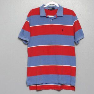 Polo Ralph Lauren vintage red blue striped cotton polo